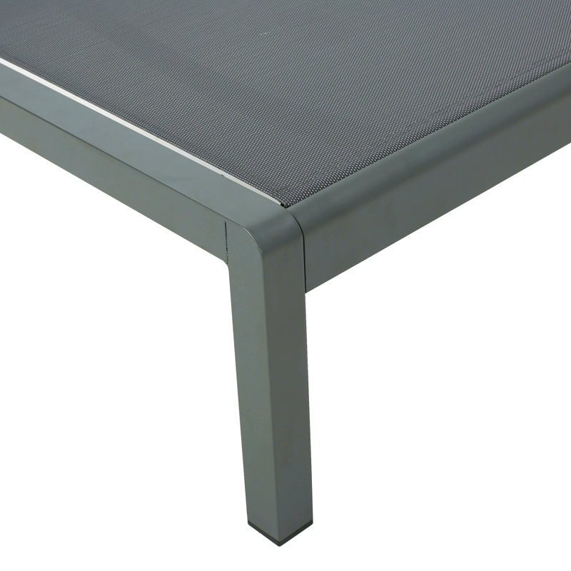 Chaise longue moderne pour piscine extérieure, Gris, 1, Gris