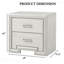 Table de chevet rustique blanche 1pc, style transitionnel avec port USB et tiroirs à queue d'aronde française / anglaise