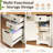 Rustic Corner Executive Desk with Storage Cabinet & Charging Ports, Farmhouse L-Shaped Computer Desk with File Drawers for Home Office-755163432