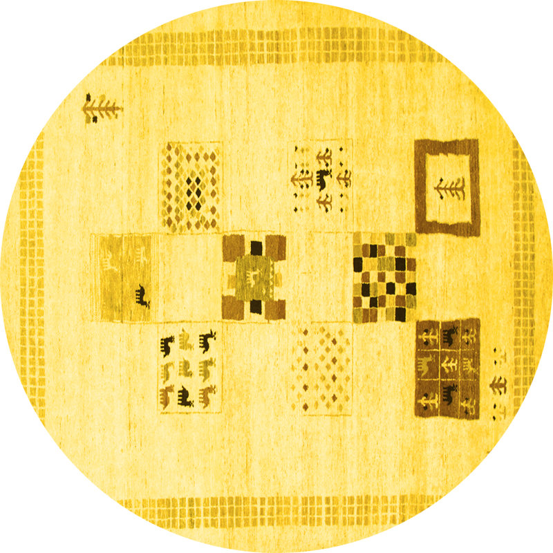 Performance Abstract Indoor Rug, Round 5'