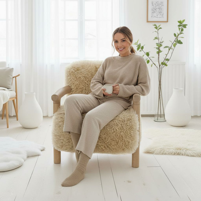 Genuine Sheepskin Fur Battistini Armchair