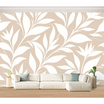 Wall Mural Peel and Stick Wallpaper Tropical Leaf Self-Adhesive Removable Contact Paper Wall Decor for Living Room Bedroom 100"H x 144"W