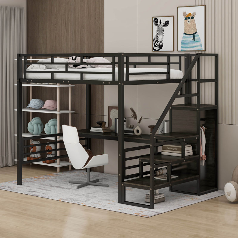 Lit mezzanine double Sennett Kids, Noir