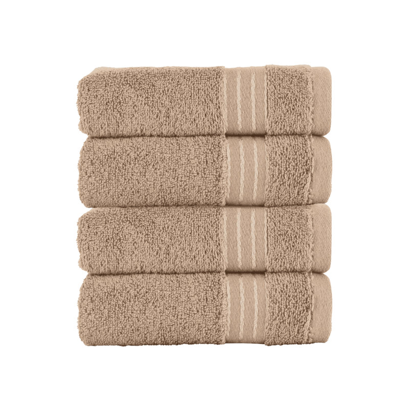 Elegant Comfort 100% Turkish Cotton 4-Piece Towel Set – Ultra Soft, Highly Absorbent, Quick Dry Bathroom Towels, Taupe