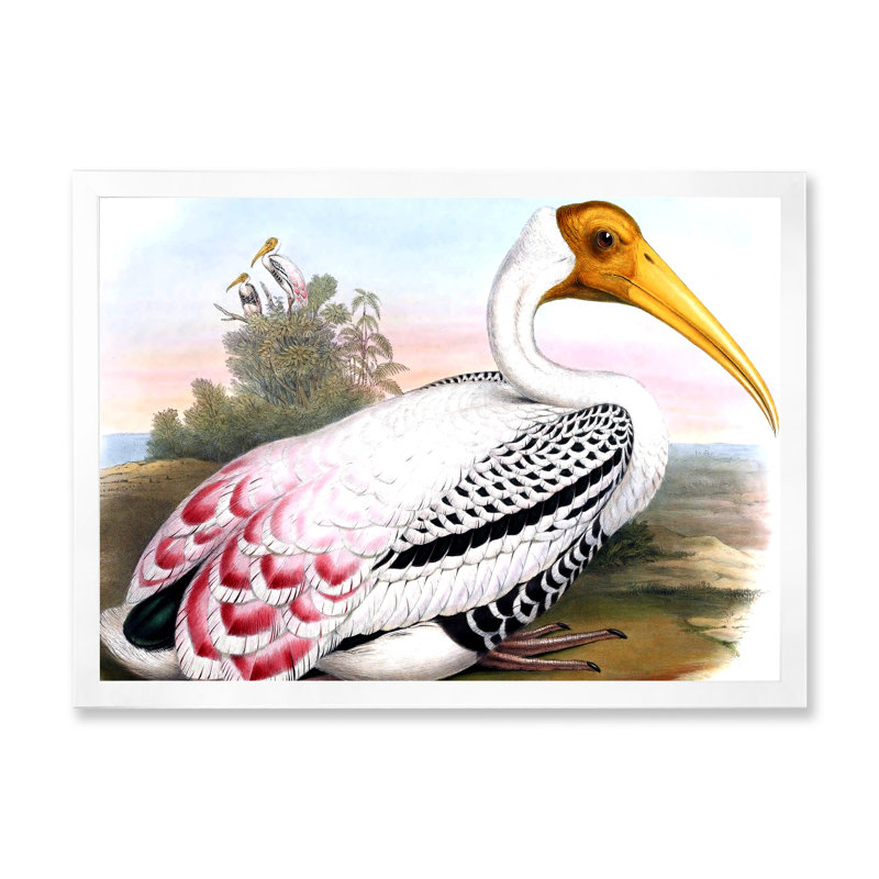 Vinage, animaux de campagne I - cadre photo, impression sur toile, H 16 po x l 32 po x p 1 po, Cadre blanc