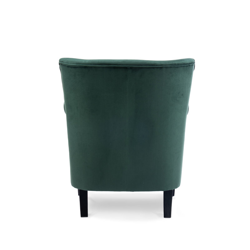 Lincroft Upholstered Wingback Chair, Bottle Green