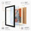 Zebra Profile Minimalist - Framed Print-183818601-183818604