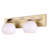 Honorina 6.5 In. 2 Light Gold Vanity With Opal Glass Shade
