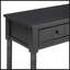 Console Daisy Series avec deux tiroirs et une tablette inférieure, finition noire élégante pour une décoration polyvalente-373973749