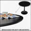 Table de salle à manger ronde 31,5 pouces, table tulipe Mid-Century moderne pour 2 à 4 personnes avec plateau en panneau de fibres à densité moyenne et base piédestal-251406954-251406935