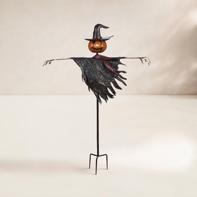 Jack-O'-Lantern Scarecrow Garden Stake