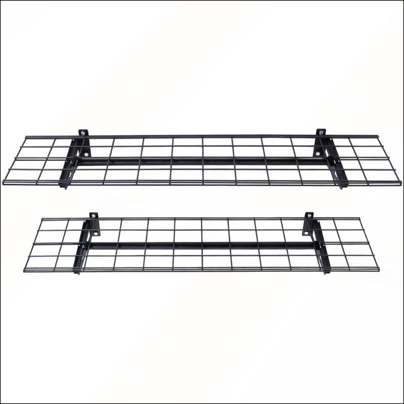 Étagère de garage robuste, paquet de 2, supports muraux 4 x 1 pi, capacité de charge de 400 lb, idéale pour organiser les outils et l'équipement