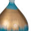 Ensemble de deux lampes de table en verre bleu doré et argenté de 27 po avec abat-jour blanc