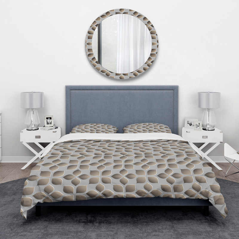 Ensemble de housse de couette scandinave, Housse de couette très grand + 2 taies décoratives