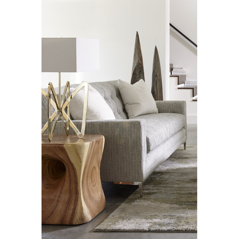 Acacia Wood Square Brown Side Table with Natural Grain