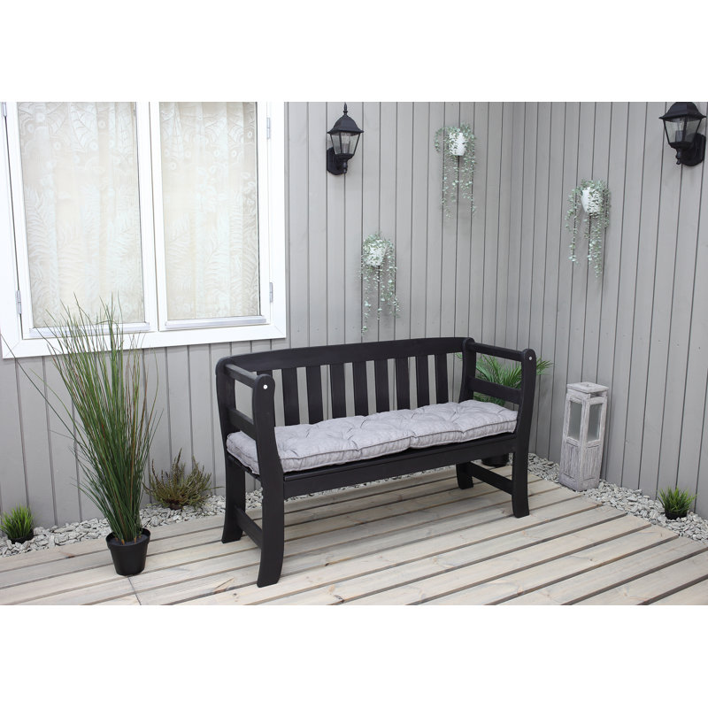 Deale Solid Wood Pine Outdoor Bench, Dark Brown