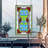 Red Anemone Tiffany-Style Window Panel