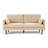72.84'' Wide Modern Upholstered Fabric Square Arm 3-Seater Sofa Couch with 2 Pillows and Solid Wood Legs for Contemporary Living Rooms-118352097