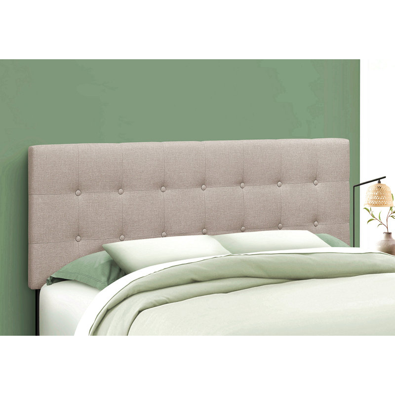 Bed, Headboard Only, Queen Size, Bedroom, Upholstered, Queen, Gray
