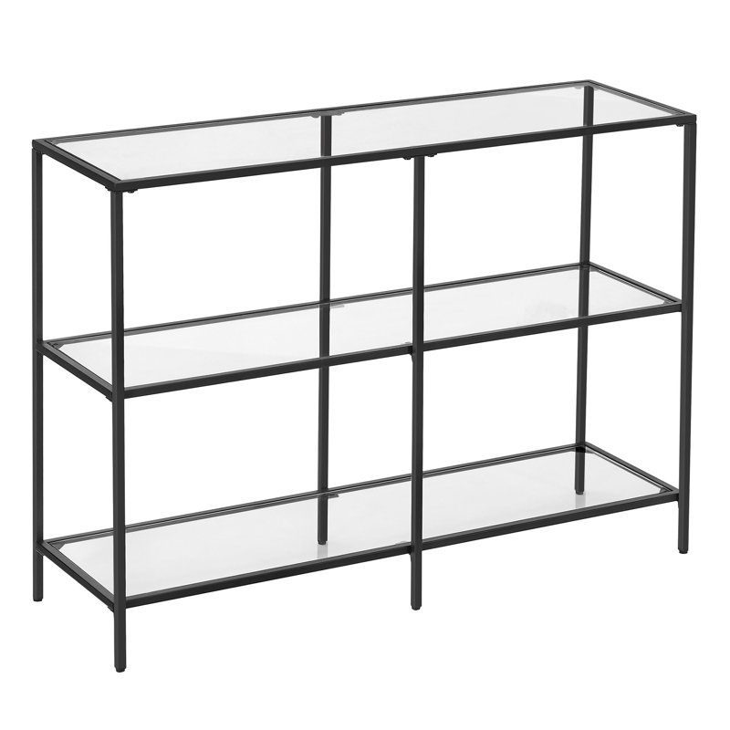 Console Odine, H 28,7 po x l 39,4 po x P 11,8 po, Noir / transparent