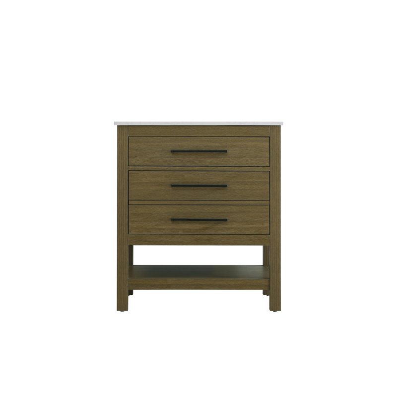 30 inch Single Bathroom Vanity_Modern_VF60530, Chestnut Brown