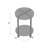 Nedra 20" Dia Rustic Industrial Solid Wood and Metal Round End Table With 1 Shelf