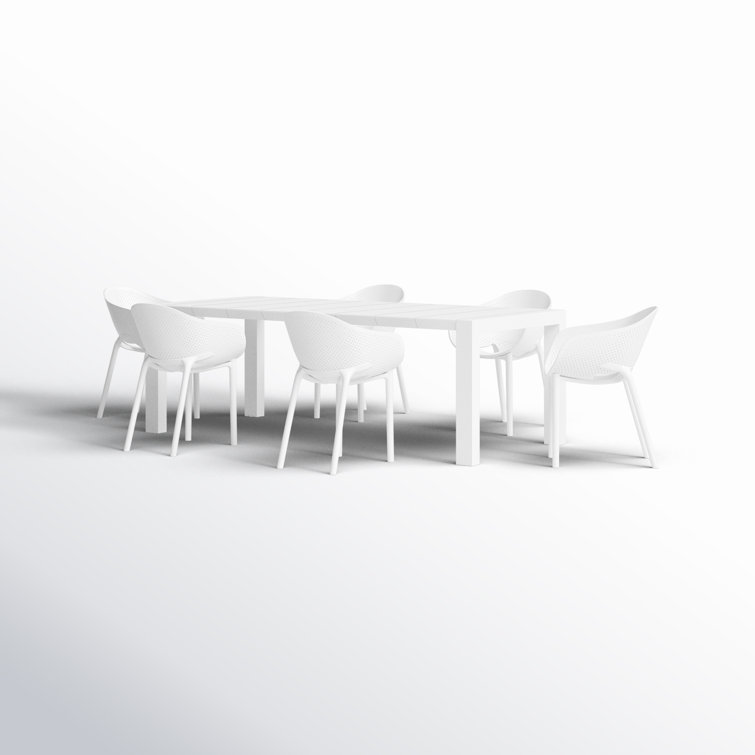 Farrah 86'' Rectangular 6 - Person Outdoor Dining Set