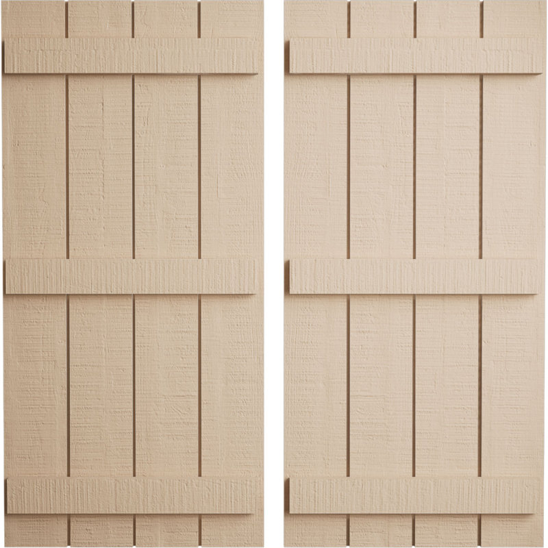 Volets Rustic, H 82 po x l 22 po x P 1 po, 22", Texture cèdre brut / brun clair apprêté