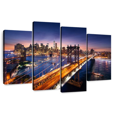 Lilie Manhattan Bridge Night Sky