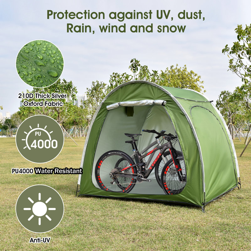 Nylon Portable Bike Shed, Green