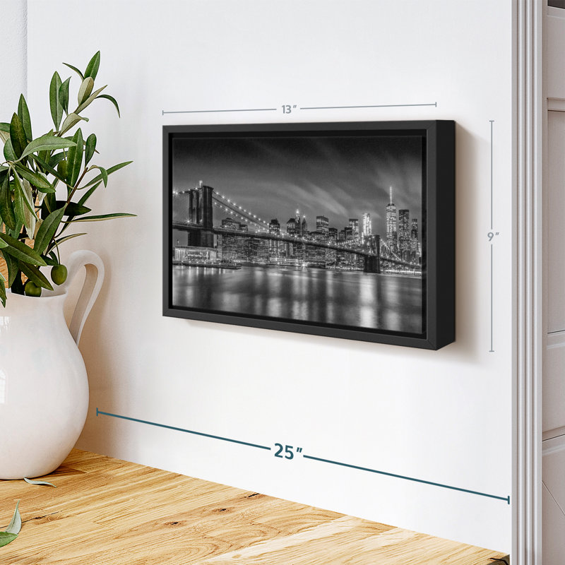 Impression sur toile Brooklyn Bridge Nightly Impressions, H 9 po x l 13 po