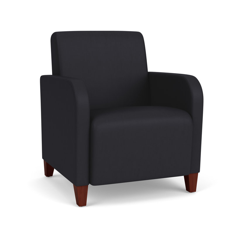 Chaise d'invité de réception Siena, Noir Patriot Plus, Mahogany