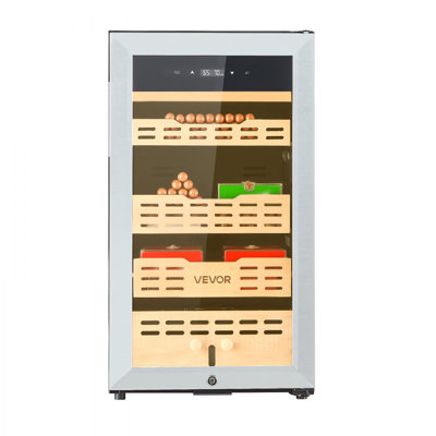 75L Electric Cigar Humidor Cooler Cabinet 450 Counts with Compressor Cooling