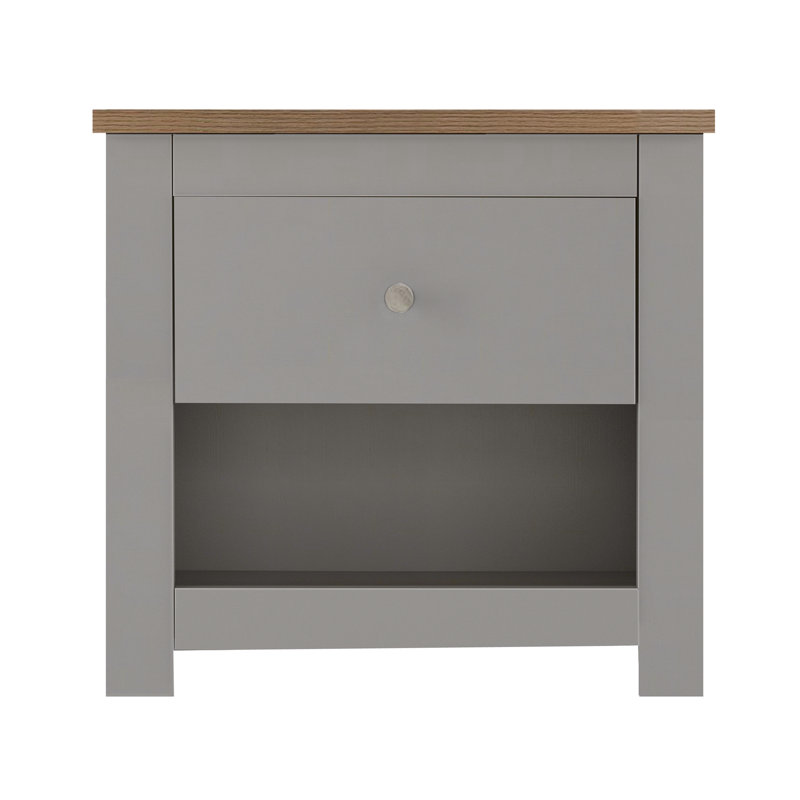 Neumark 45cm W 1 - Drawer Chest of Drawers, Oak/Grey