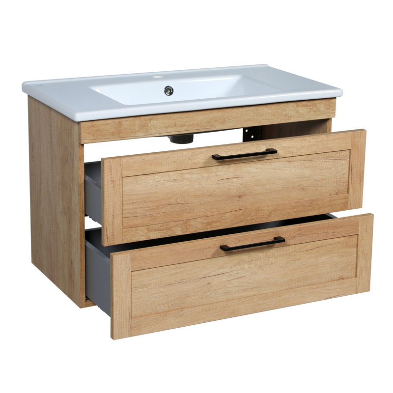 Palm Beach Teak Wood Bathroom Vanity with Ceramic Top