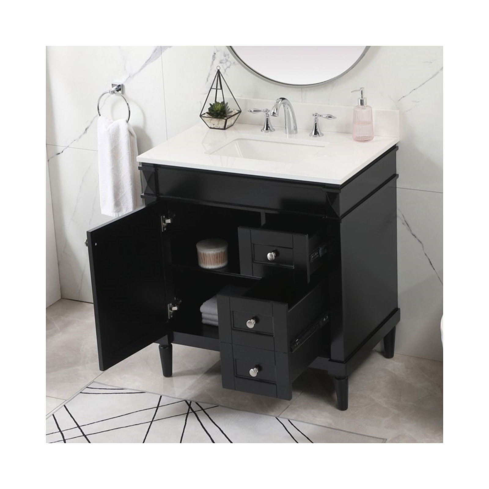 Readington 32'' Single Bathroom Vanity, Black