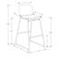 Chaise de bureau debout en similicuir gris, chaise de bureau contemporaine robuste en métal noir, support