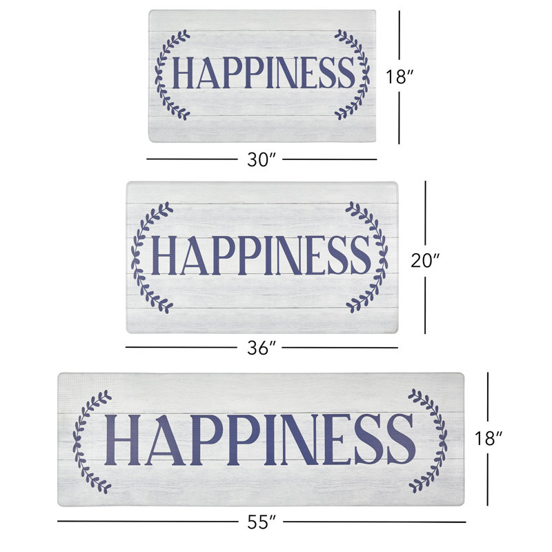 Tapis anti-fatigue Cozy Living Happiness, Tapis de couloir 1 pi 5,5 po x 4 pi 7 po