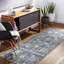 Tapis gris / bleu sarcelle tissé à la main Fleener-2095272370