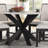 Malahn Pine Round Solid Wood Base Dining Table