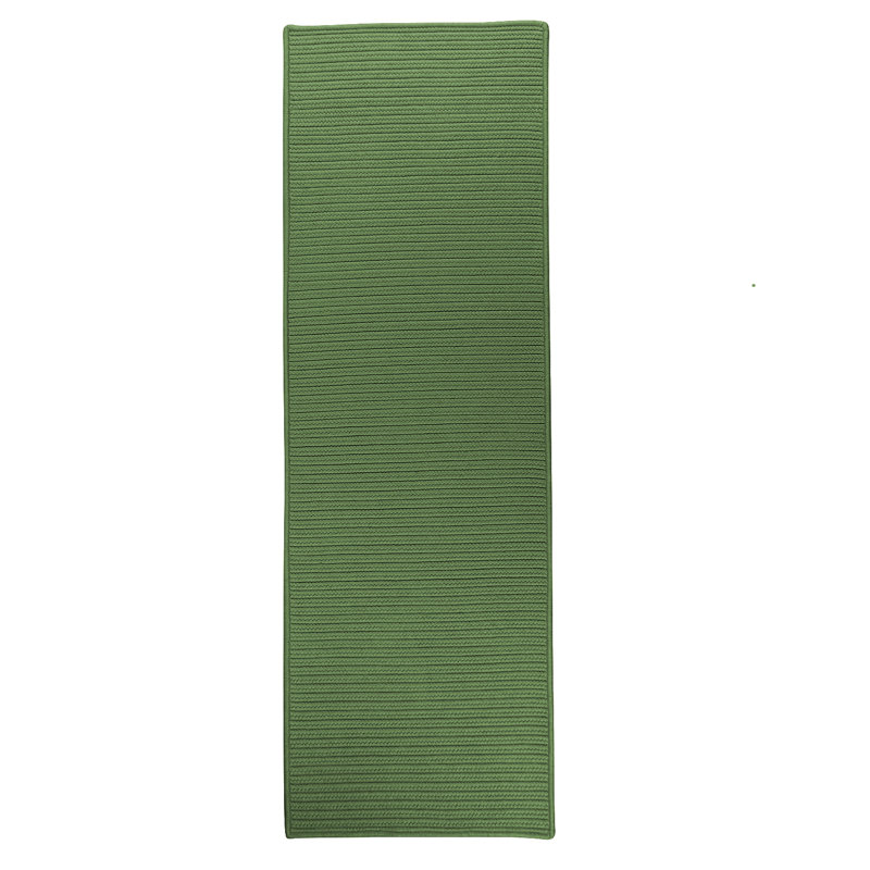 Tapis de couloir vert tressé Ashlee, Tapis de couloir 2 pi 4 po x 6 pi