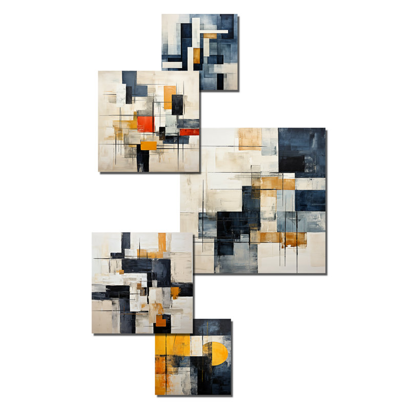 Chrysteen - Ensemble de 5 reproductions d'art abstrait