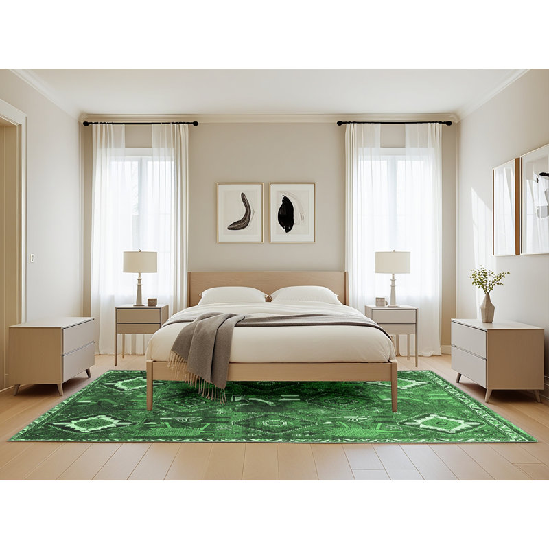 Washable Oriental Indoor Rug, Rectangle 5' x 8'