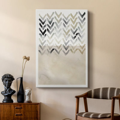Neutral Chevron -Custom Wrapped Gallery Cavas