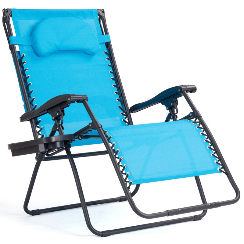 Chaise longue simple inclinable 29 po Kalobe, clair