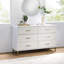 Commode blanche, champagne et or Myles