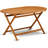 5 Piece Patio Garden Table Set Includes an Oval Outdoor Acacia Wood Dining Table and 4 Folding Adjustable Arm Chairs, 36x78 Inch, Natural Oil-1143005894