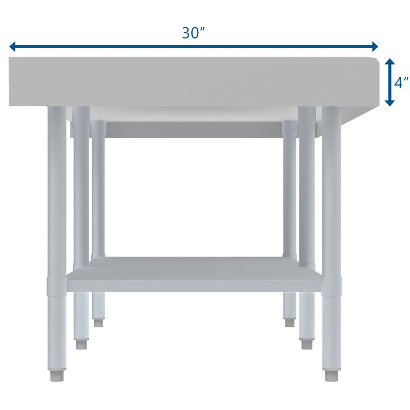Support d'équipement en acier inoxydable de calibre 16 de 30 po x 48 po avec tablette galvanisée, EQT-163048.