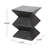Geometric Lightweight Concrete Side Table - Copper Colored, Outdoor Use, 15.22"w X 15.22"d 19.43"h, And Attractive Modern Sideboard Shape, Copper, Practical
