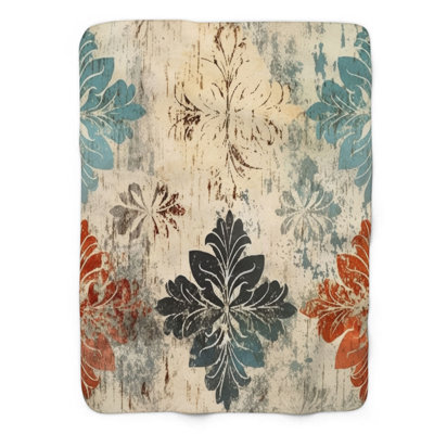 Abstract Elegance - Couverture sherpa de qualité supérieure 1 pièce